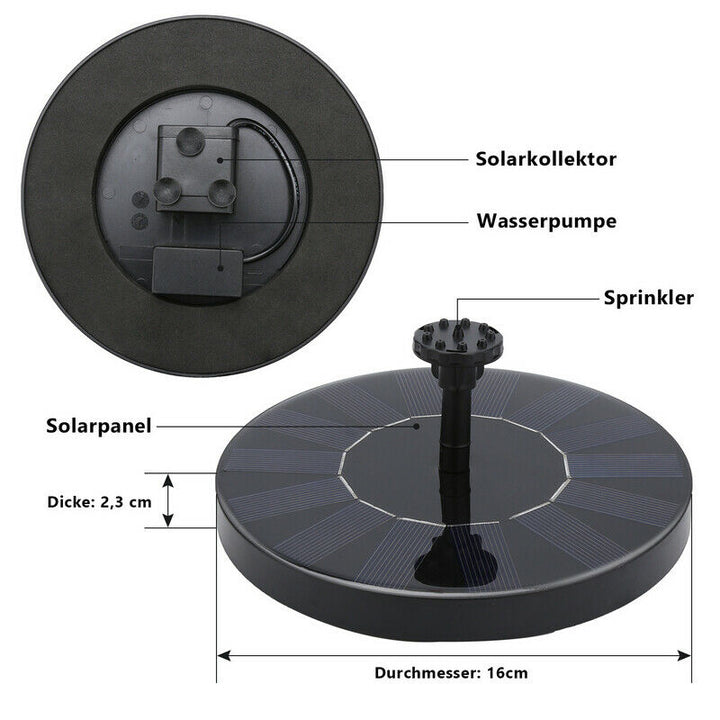 Sonnewelt SolarPumpe solar fountain pond pump
