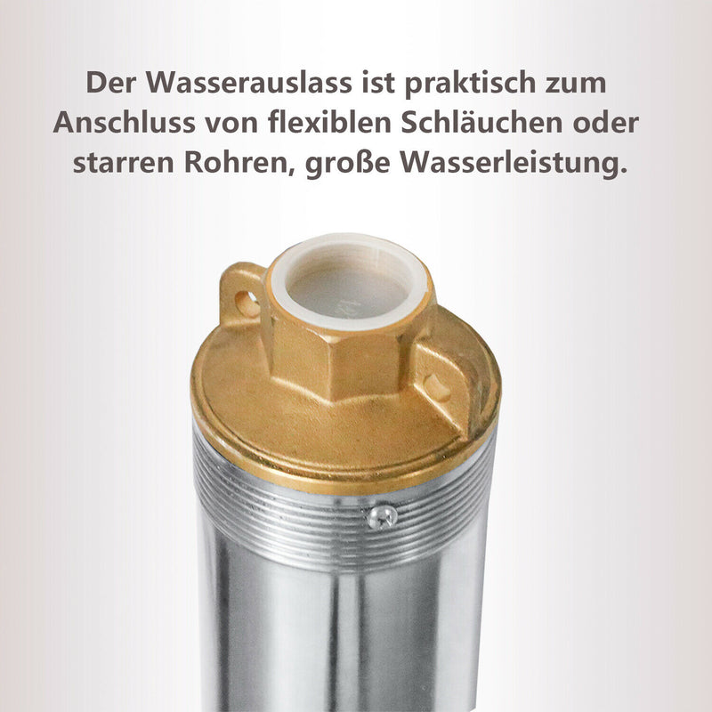 Sonnenwelt Tiefbrunnenpumpe für Gartenbewässerung Edelstahl