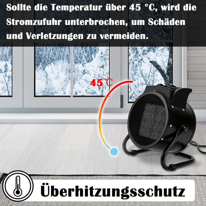 Sonnewelt Keramik Heizstrahler Heizlüfter 3000W mit Thermostat