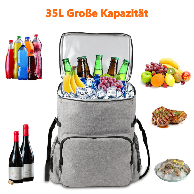 Sonnewelt Kühlrucksack Thermo Rucksack 35L mit Picknickmatte
