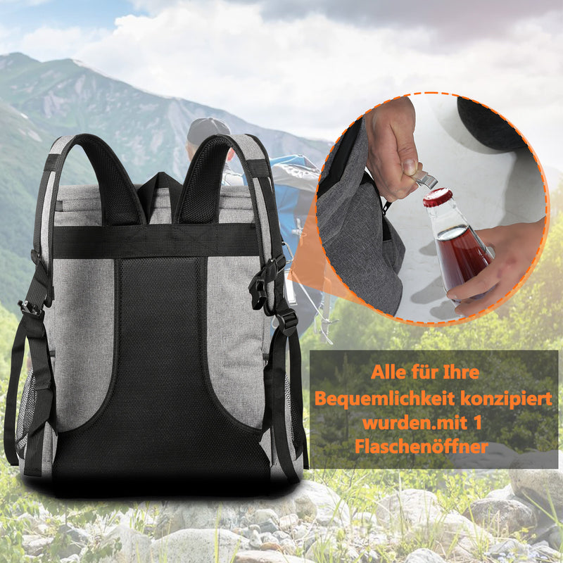Sonnewelt Kühlrucksack Thermo Rucksack 35L mit Picknickmatte