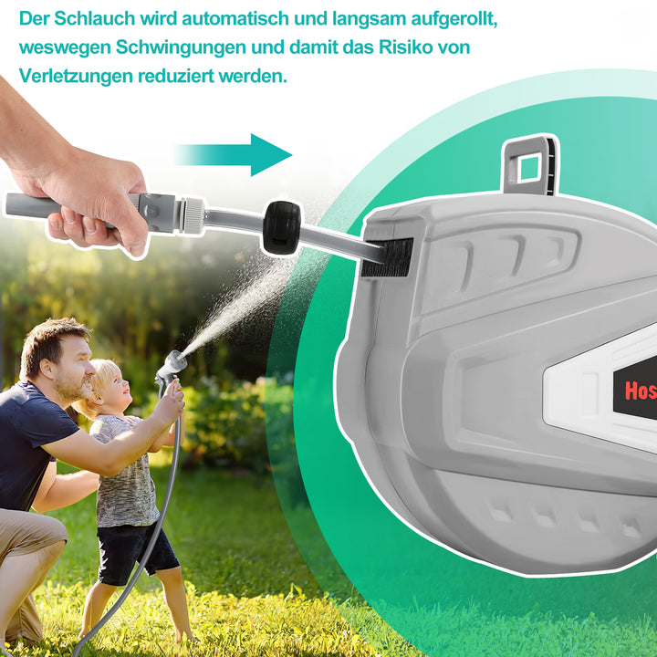 Sonnewelt Schlauchtrommel mit Handbrause und Gartenschlauch