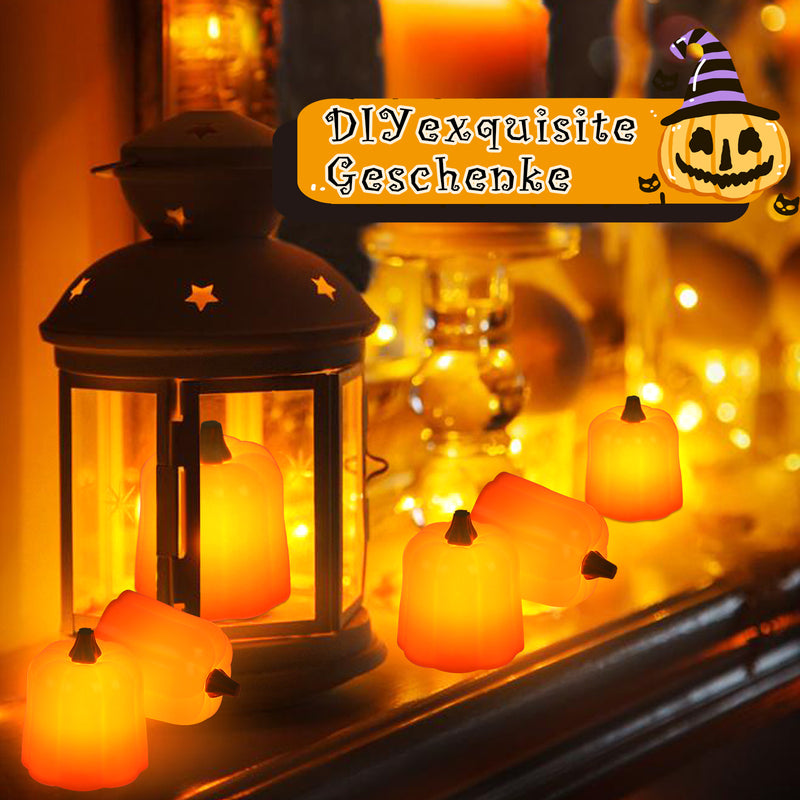 Sonnewelt LED Kürbis Teelichter 12Pcs Halloween licht