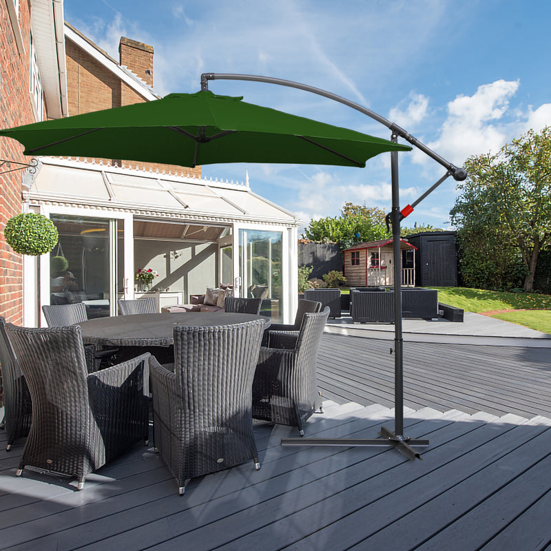 Sonnewelt Ampelschirm Sonnenschirm Ø300cm Ø350cm mit LED Solar