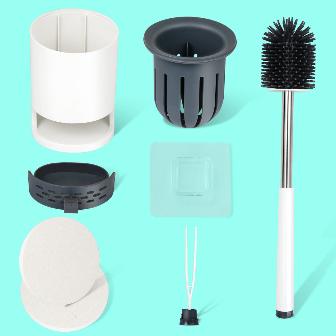 Sonnewelt Silicone Toilet Brush Sterile Stainless Steel 2 in 1
