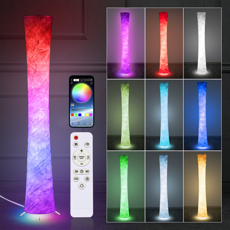 Sonnewelt LED Stehlampe Dimmbar RGB mit Fernbedienung APP