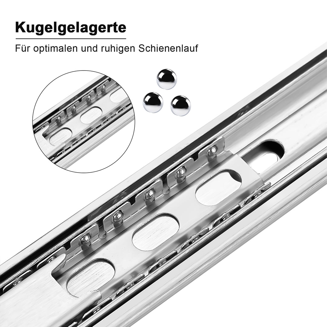 Sonnewelt 1 pair of full extension drawer rails 35 kg load capacity