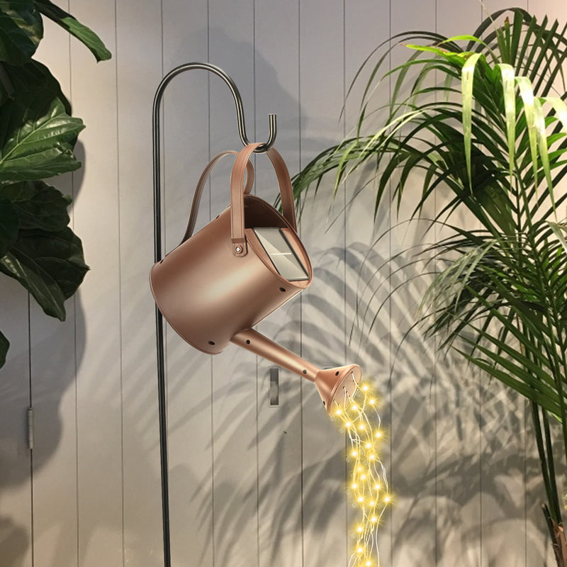 Sonnewelt Lichterkette Gießkanne LED Solar Gartenlampe