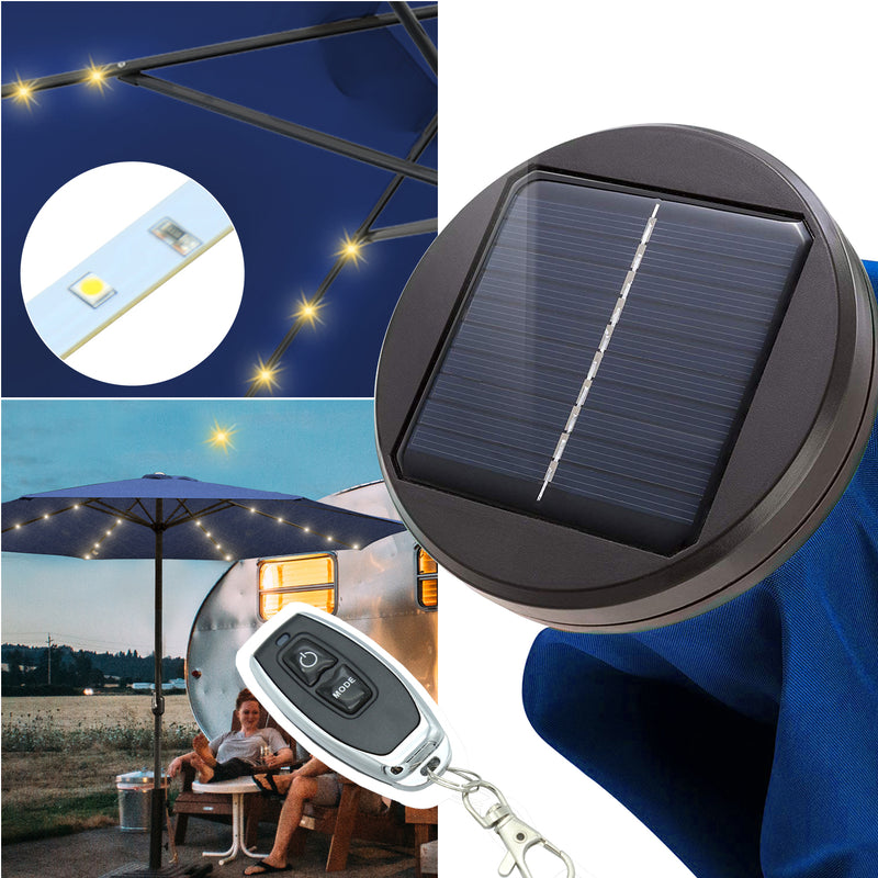 Sonnewelt Sonnenschirm 3m Outdoor mit LED Solar