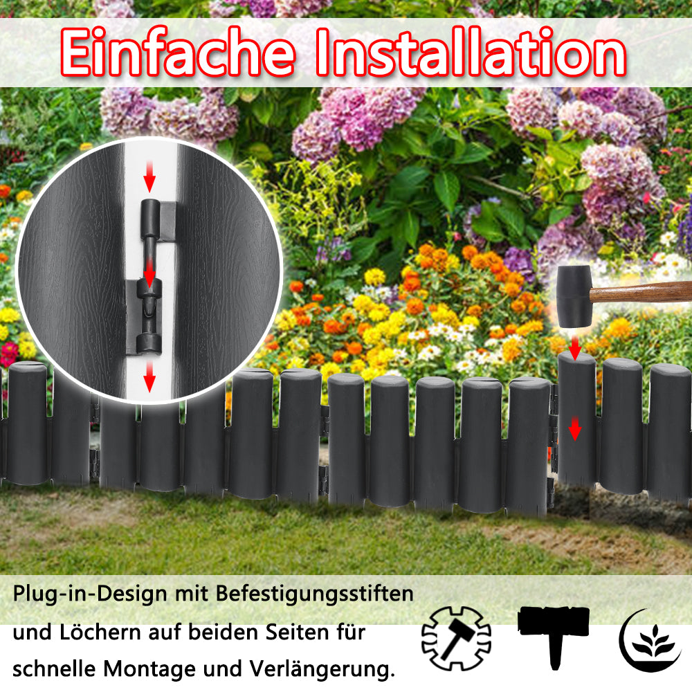 Sonnewelt plastic lawn edge wood look