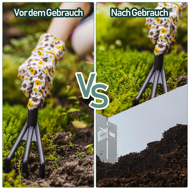 Sonnewelt Rasenkante Metall Beetumrandung 15cm/18cm
