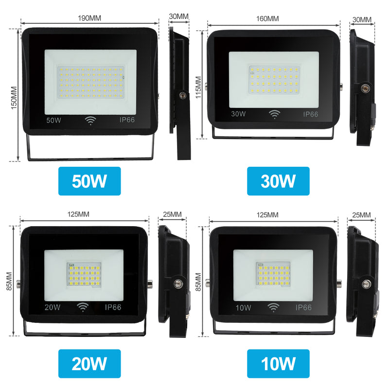Sonnewelt LED Strahler mit Bewegungsmelder IP66 10-50W