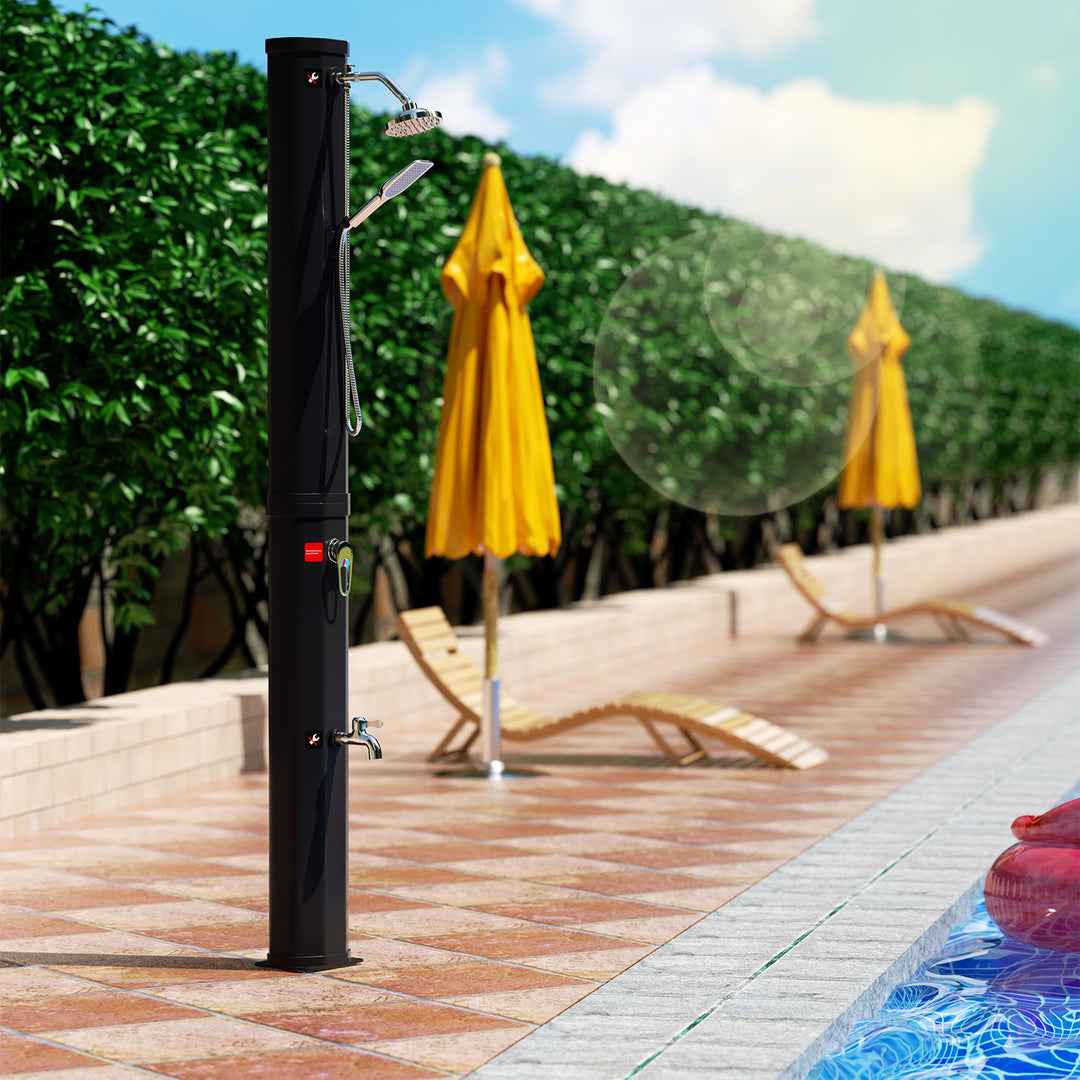 Sonnewelt Solar Shower 40L Solar Shower Garden Shower Incl. Protective Cover and Hand Shower