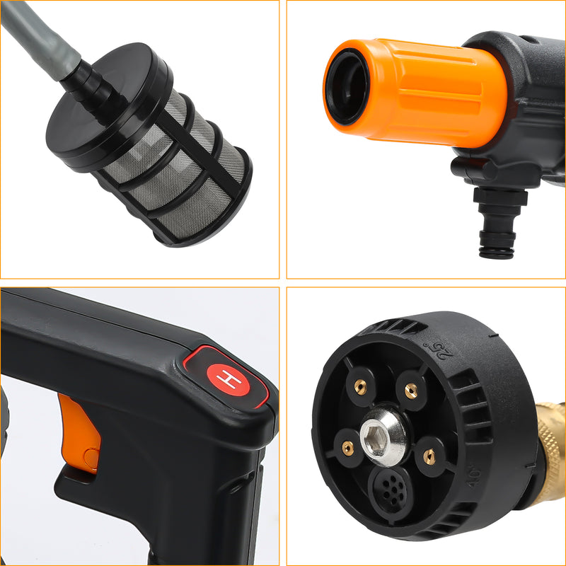 Sonnewelt Akku Hochdruckreiniger Tragbarer 20V Max 435 PSI