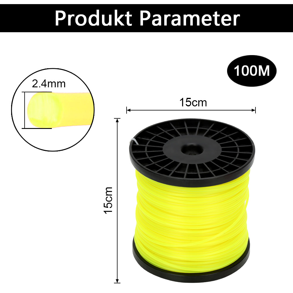 Sonnewelt Trimmerfaden Mähschnur Nylonfaden 100m