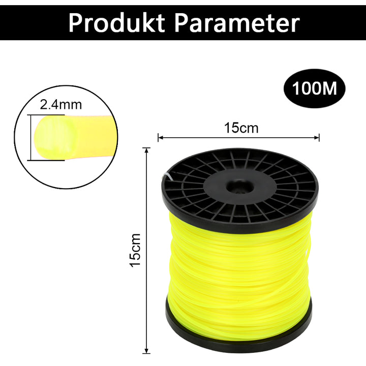 Sonnewelt Trimmerfaden Mähschnur Nylonfaden 100m