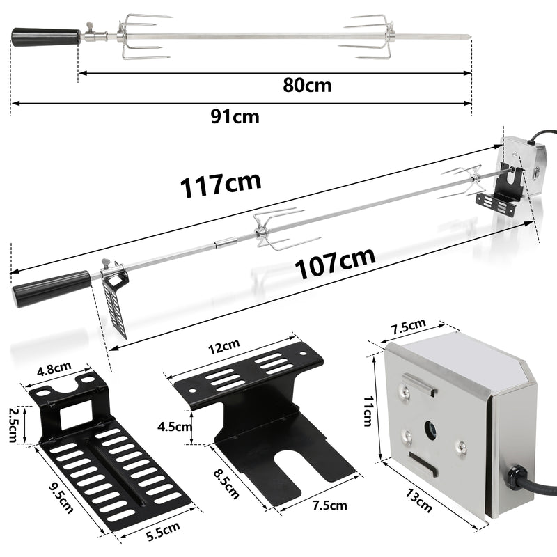 Sonnewelt Edelstahl Grillspieß Set BBQ