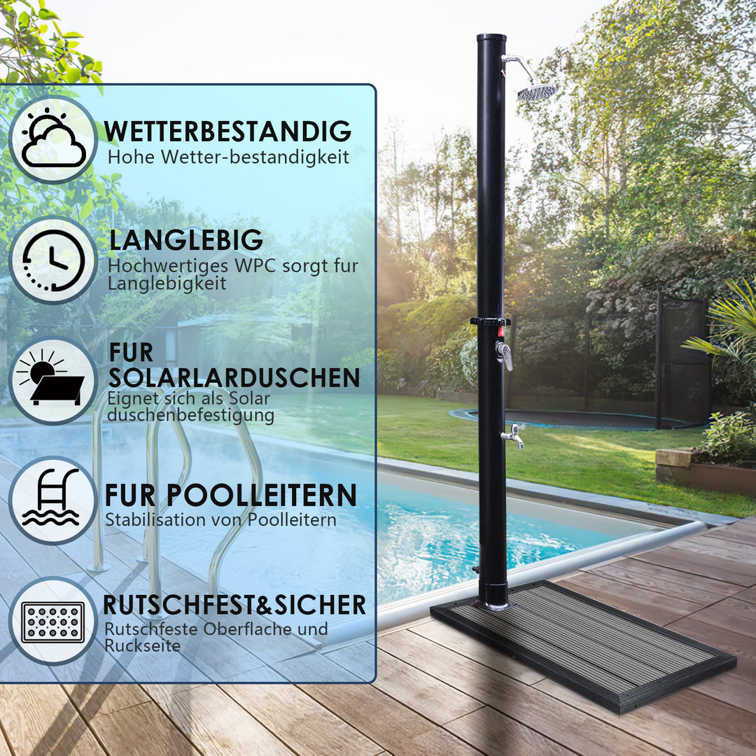 Sonnewelt WPC base plate for pool shower anti-slip