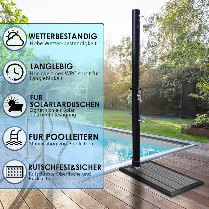 Sonnewelt WPC base plate for pool shower anti-slip