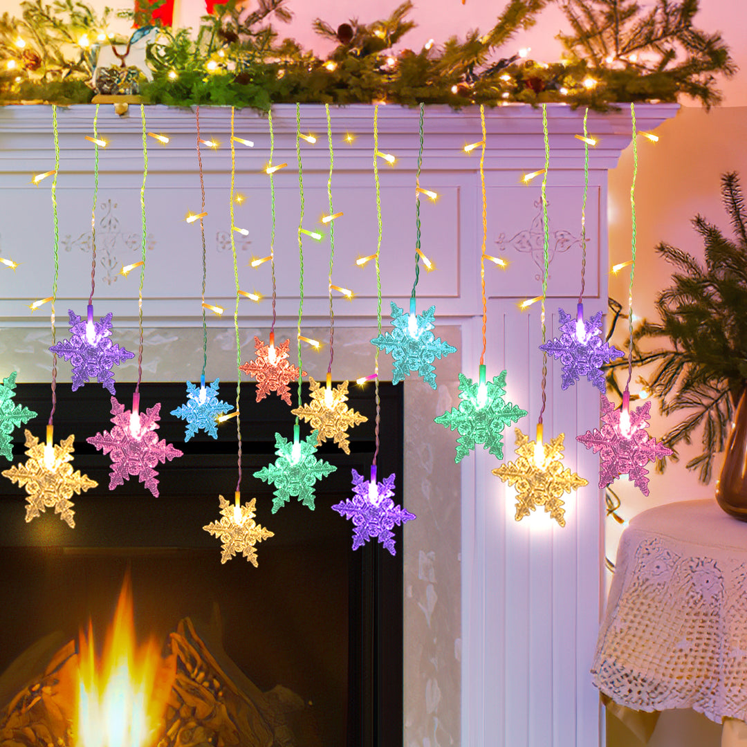 Sonnewelt LED Lichterkette Schneeflocke IP44