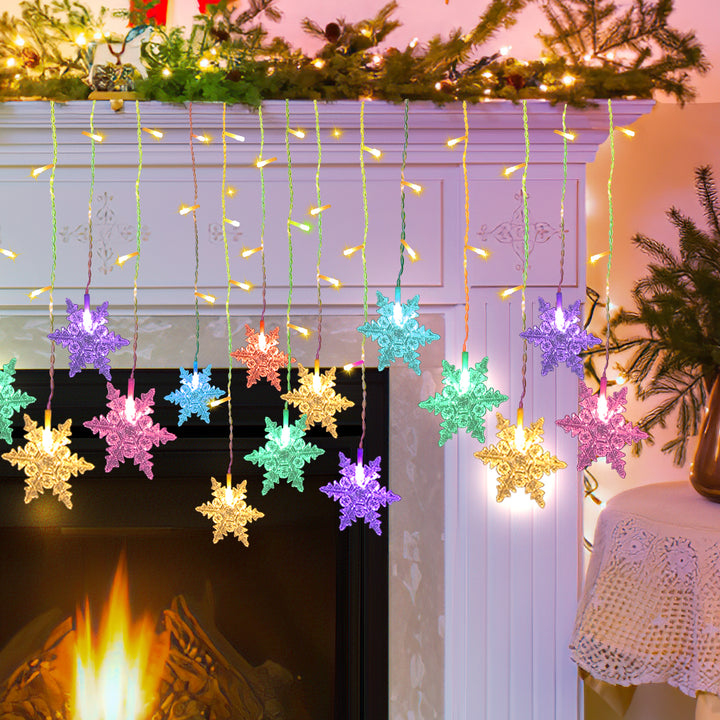 Sonnewelt LED Lichterkette Schneeflocke IP44