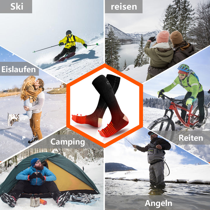 Sonnewelt Beheizte Socken Herren Damen Wiederaufladbar