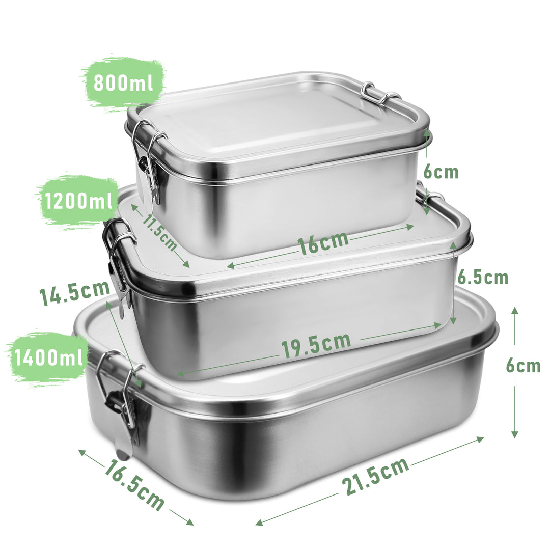 Sonnewelt lunch box free BPA lunch box stainless steel 800/1200/1400ml