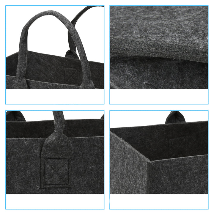 Sonnewelt 2x Filztasche Kaminholztasche Brennholzkorb Faltbar 30L