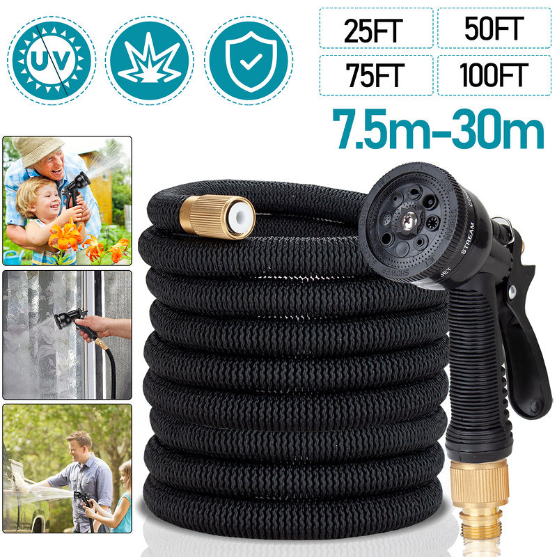 Sonnewelt Gartenschlauch Rasen Flexibler Messing 7.5-30m