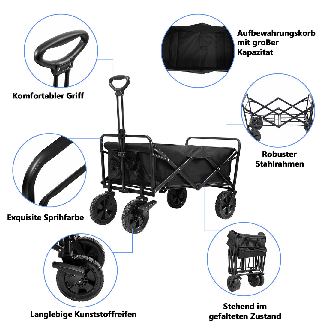 Sonnewelt handcart foldable transport cart 100kg load capacity