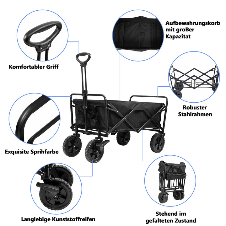 Sonnewelt handcart foldable transport cart 100kg load capacity