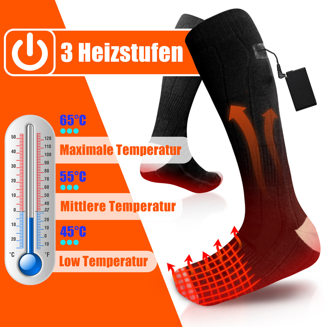 Sonnewelt Beheizte Socken Herren Damen Wiederaufladbar