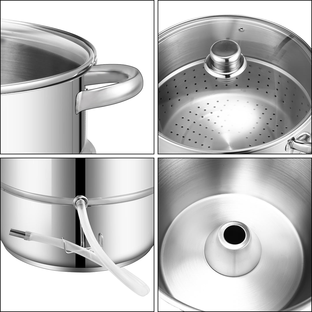 Sonnewelt Dampfentsafter 8L Edelstahl Fruchtentsafter