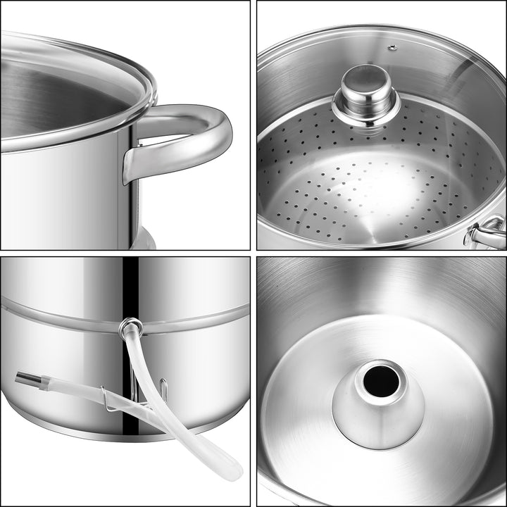 Sonnewelt Dampfentsafter 8L Edelstahl Fruchtentsafter