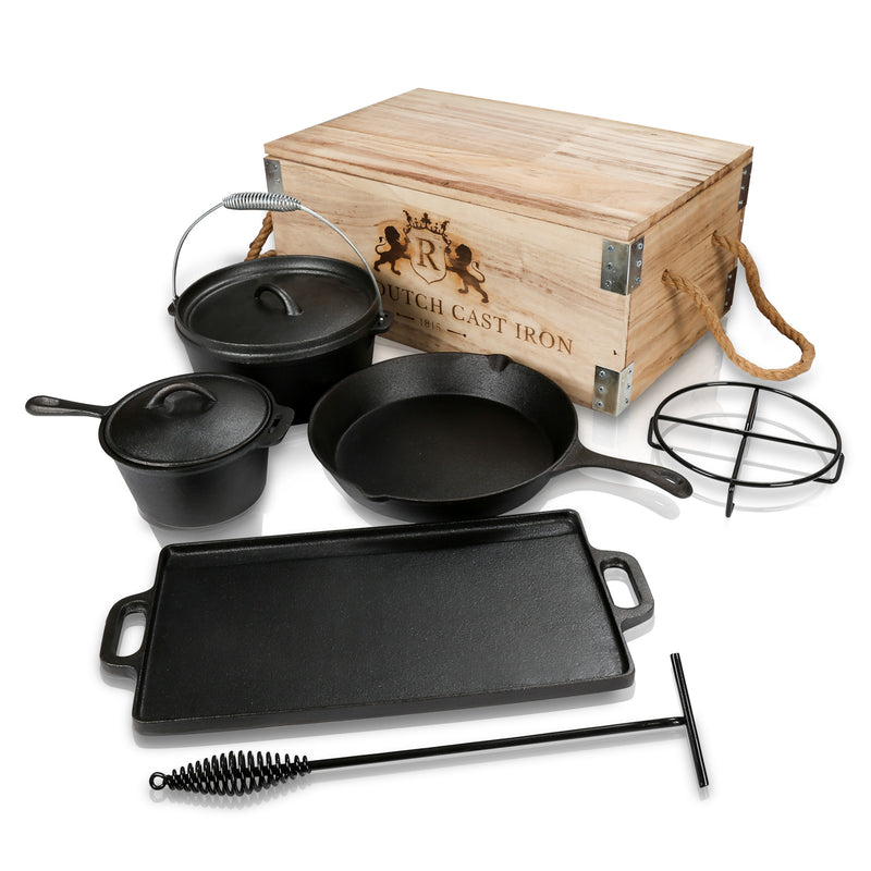 Sonnewelt Dutch Oven Gusseisen 4.5 qt/9 qt/7-teiliges Set