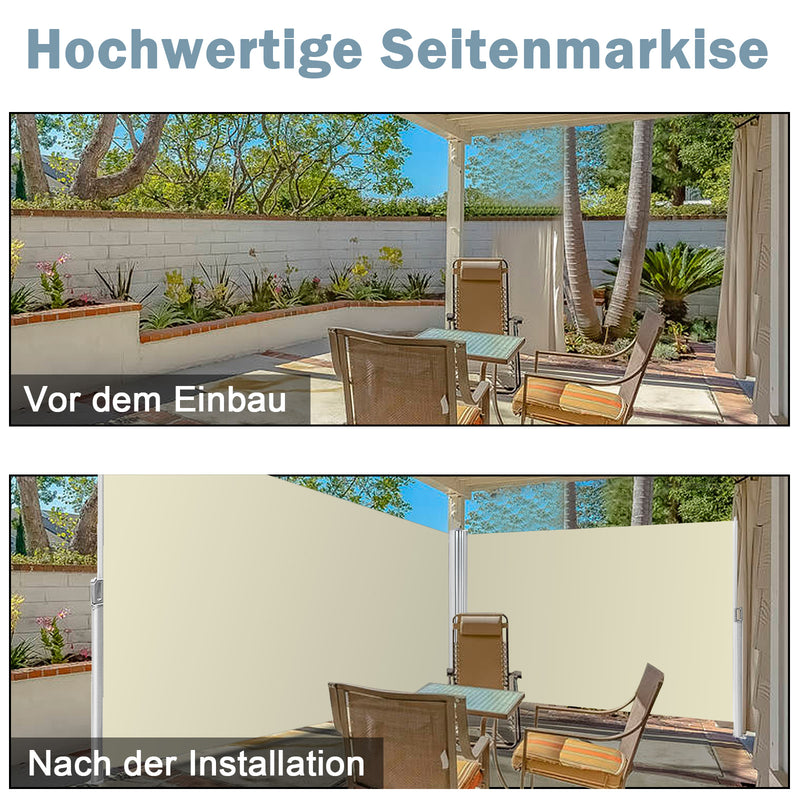 Sonnewelt Seitenmarkise Sichtschutz Ausziehbar