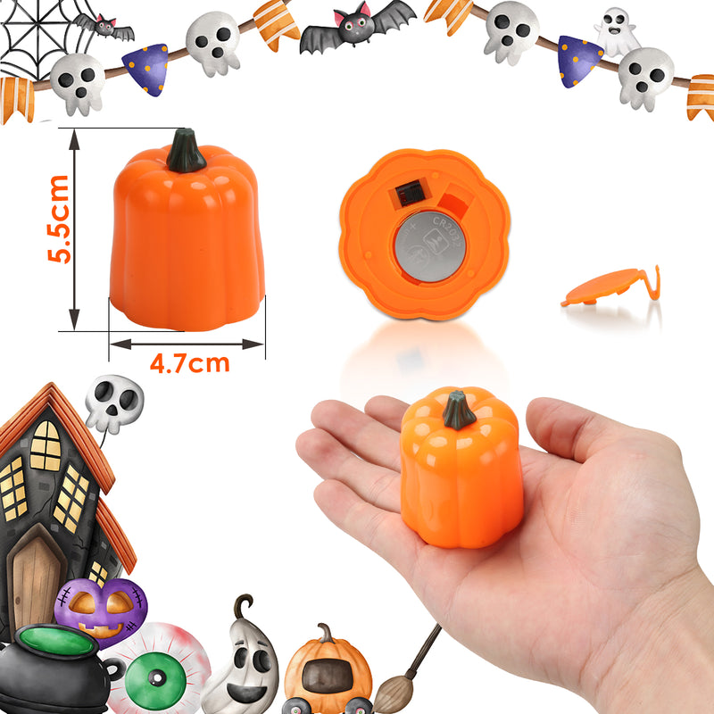 Sonnewelt LED Kürbis Teelichter 12Pcs Halloween licht