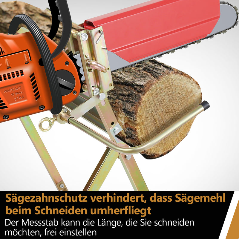 Sonnewelt Sägebock mit Kettensägenständer Max. Belastung 150 kg