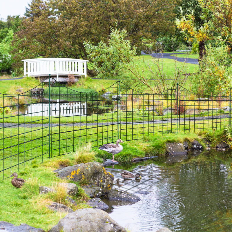 Sonnewelt Teichzaun Gartenzaun 11tlg Set