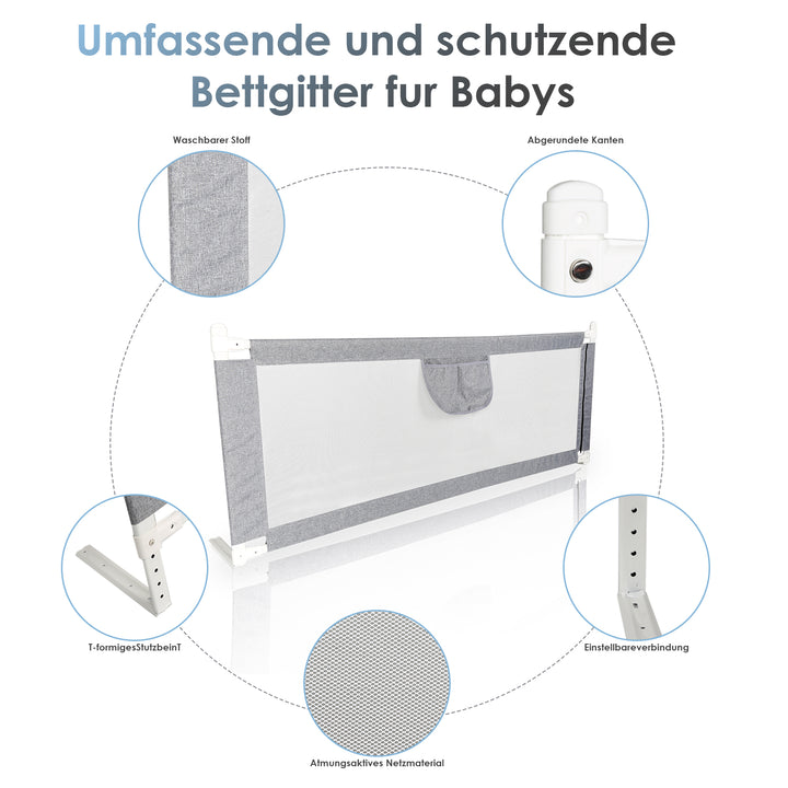 Sonnewelt baby bed rail bed rail height adjustable