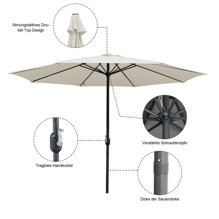 Sonnewelt Parasol Garden Umbrella 3.5m Outdoor