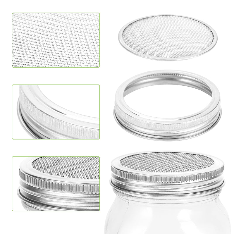 Sonnewelt 2er Sprossenglas Keimglas mit Deckel & Sieb