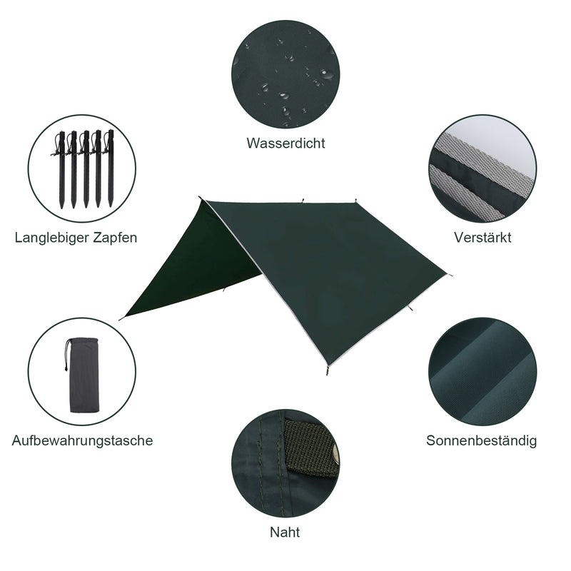 Sonnewelt Zeltplane Tarp PU Wasserdicht