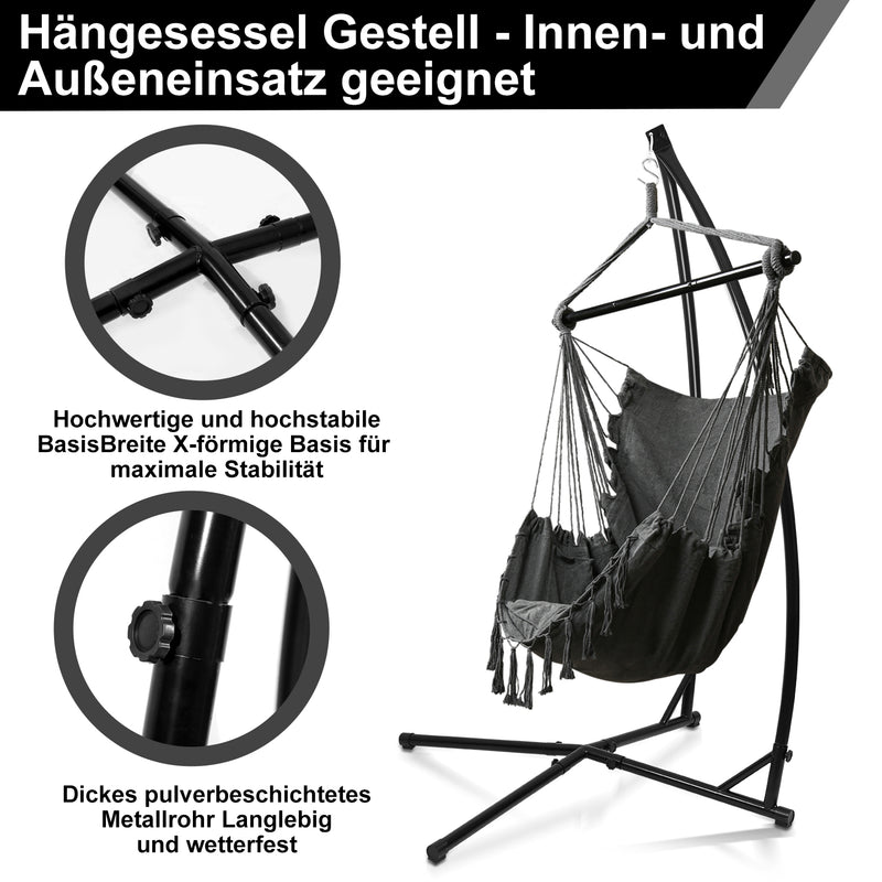 Sonnewelt Hängesessel Gestell aus Metall Belastung 150kg