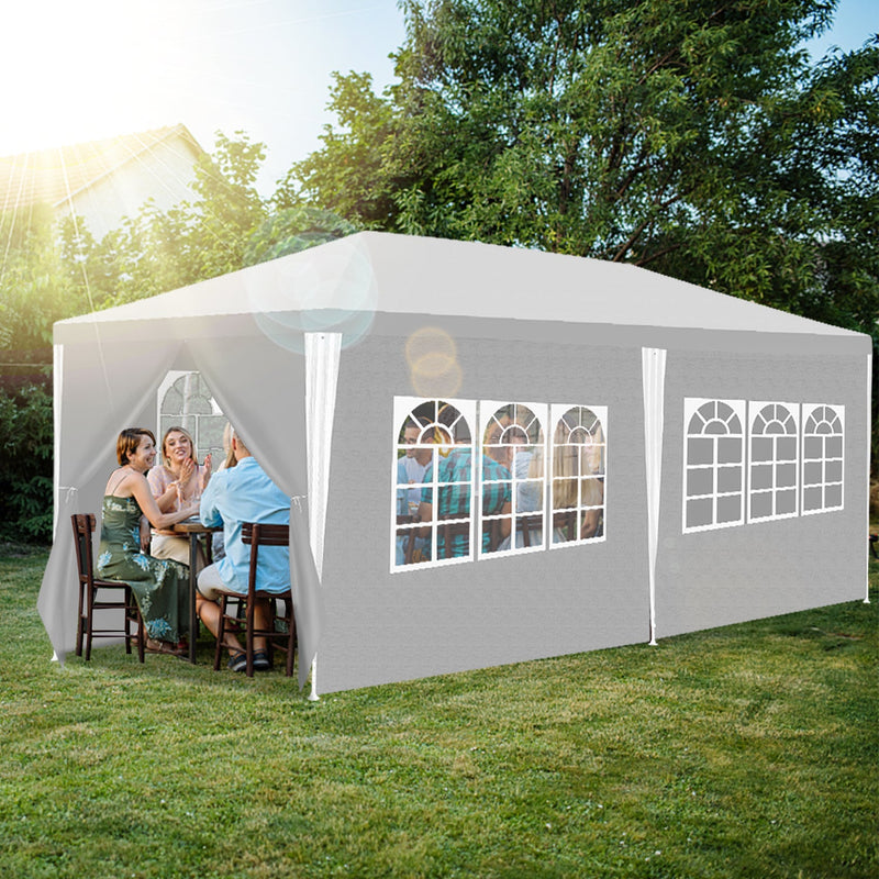 Sonnewelt Pavillon 3x6m Partyzelt Wasserdicht mit Seitenteilen