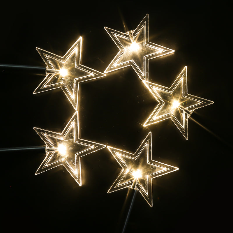 Sonnewelt 5 Pcs Sterne Weihnachtsbeleuchtung Gartenleuchte