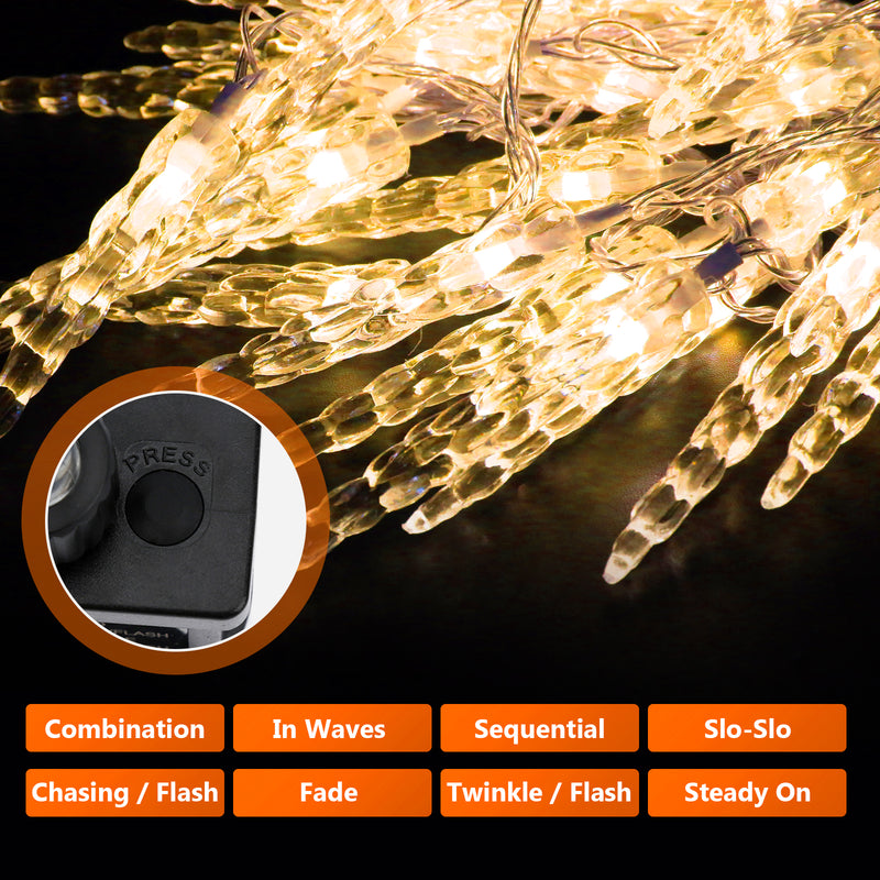 Sonnewelt LED Eiszapfen Lichterkette 40 LEDs
