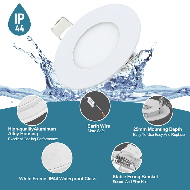 Sonnewelt LED Einbaustrahler 6W/9W/12W/18W  IP44