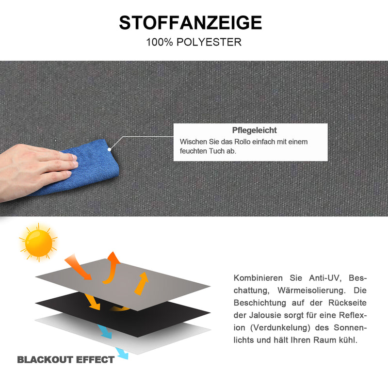 Sonnenwelt Senkrechtmarkise AußenRollo Anthrazit