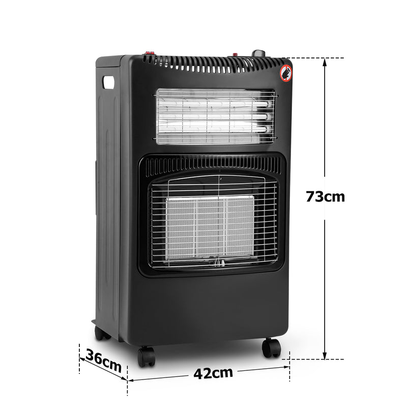 Sonnewelt Gasheizofen 4,2 KW und 1260W Elektrische Gasheizung